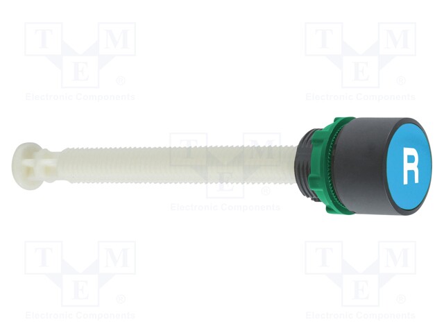 Switch: push-button; 22mm; Stabl.pos: 1; blue; none; IP66; flat