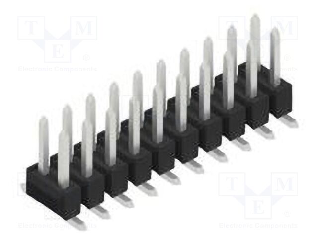 Connector: pin strips; pin header; male; PIN: 20; 2.54mm; SMT; 2x10