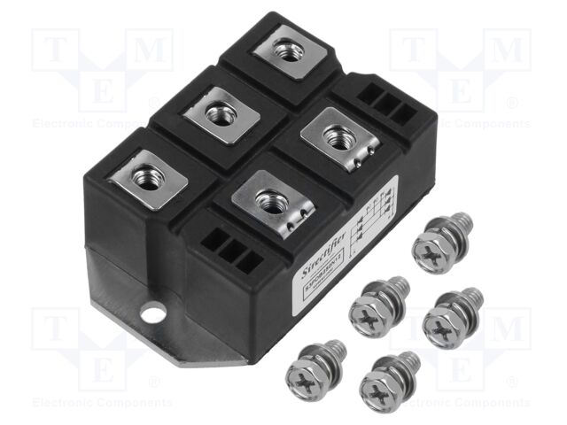 Bridge rectifier: three-phase; Urmax: 1.2kV; If: 250A; Ifsm: 2.5kA