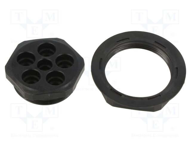 Multigate grommet; polycarbonate; Holes no: 5; -20÷100°C; UL94V-2