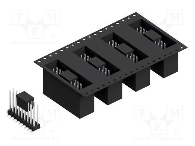 Connector: pin strips; pin header; male; PIN: 18; 2.54mm; SMT; 2x9