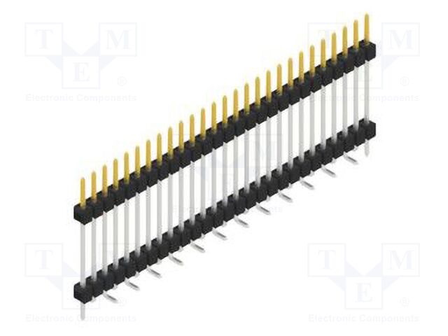 Connector: pin strips; pin header; male; PIN: 27; 2.54mm; SMT; 1x27