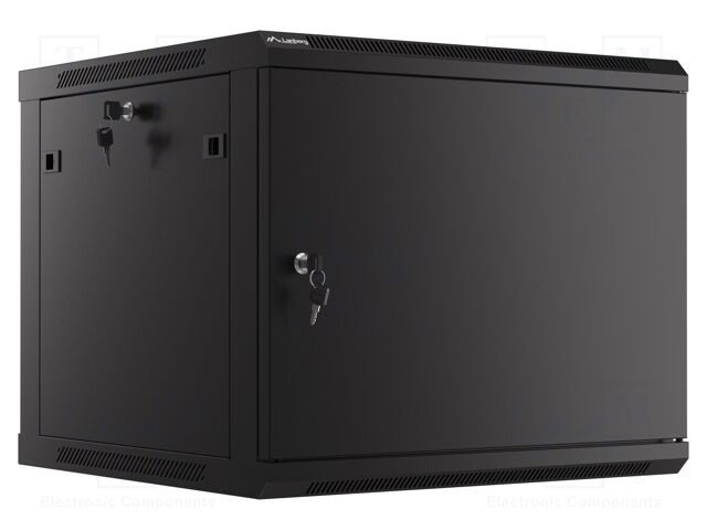 Enclosure: rack cabinet; Standard: 19"; 9U; black; Z: 600mm; X: 600mm
