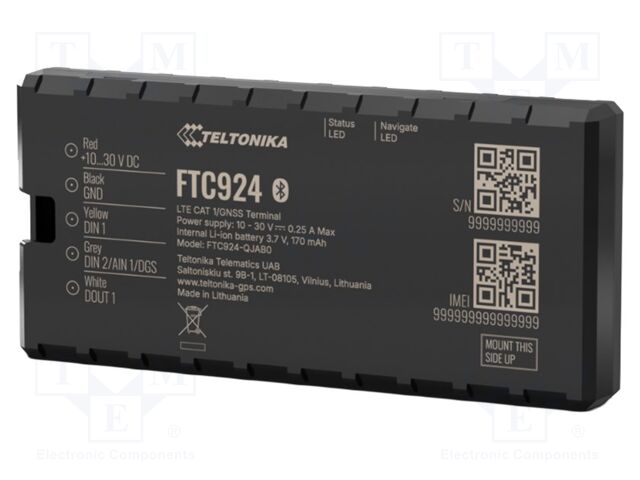 Module: GPRS/GNSS; Bluetooth: 4.2,BLE; accelerometer; 128MBFLASH