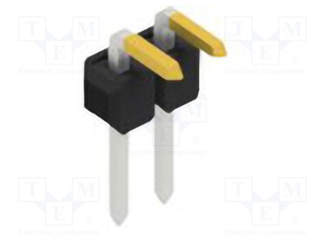 Connector: pin strips; pin header; male; PIN: 2; 2.54mm; THT; 1x2