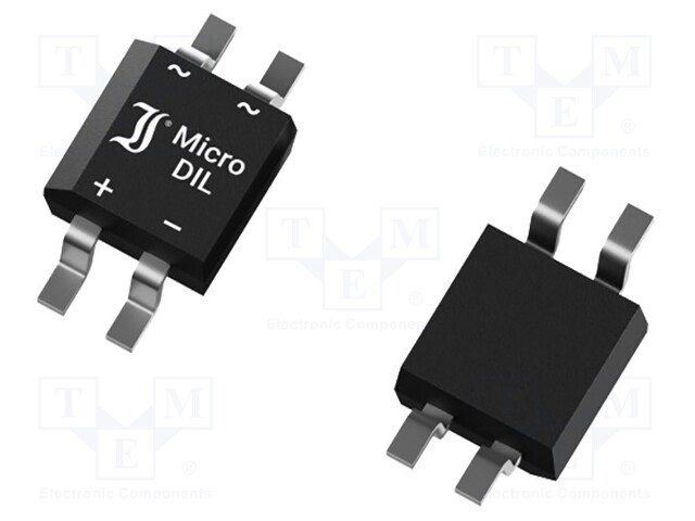 Single-phase bridge rectifier; Urmax: 380V; If: 0.5A; Ifsm: 20A