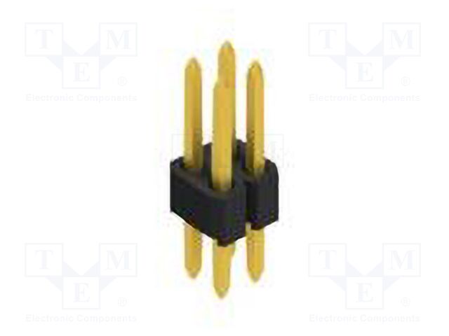 Connector: pin strips; pin header; male; PIN: 4; 1.27mm; THT; 2x2