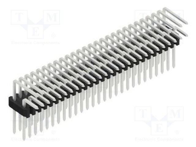 Connector: pin strips; pin header; male; PIN: 54; 1.27mm; THT; 2x27
