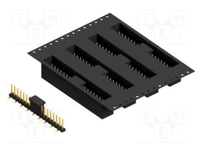 Connector: pin strips; pin header; male; PIN: 18; 2.54mm; SMT; 1x18