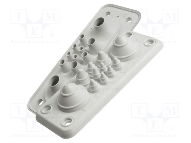 Multigate grommet; grey; Holes no: 11; -40÷100°C; IP67