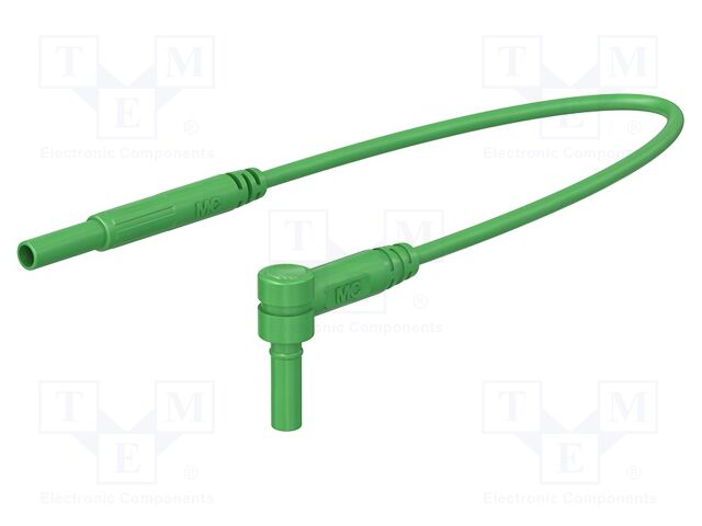 Test lead; 10A; banana plug 2mm,angular banana plug 2mm; Len: 1m