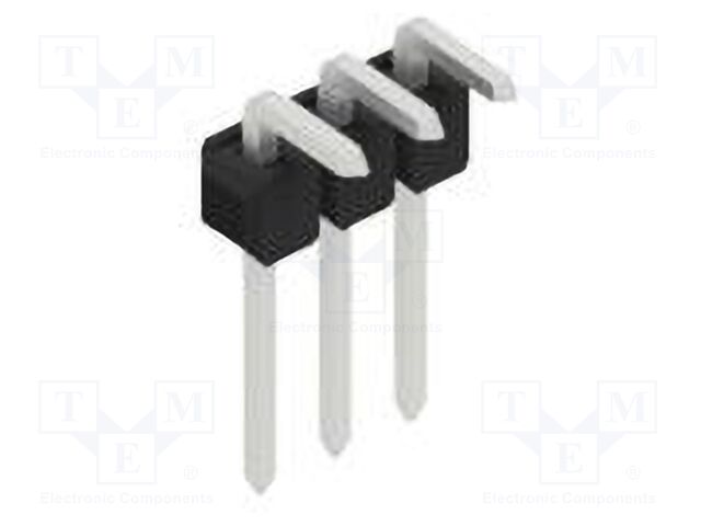 Connector: pin strips; pin header; male; PIN: 3; 2.54mm; THT; 1x3