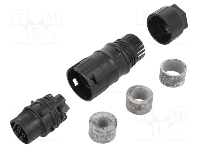 Connector: circular; socket; PRC; female; PIN: 5; latch; 35A; 600V
