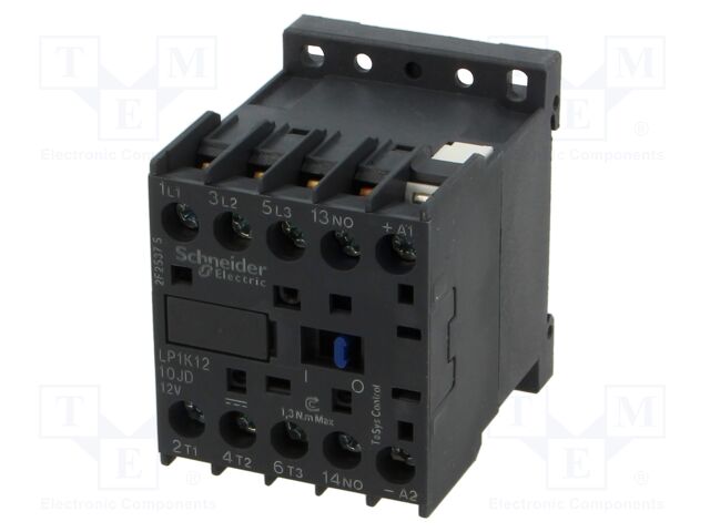 Contactor: 3-pole; NO x3; Auxiliary contacts: NO; 12VDC; 12A; 690V