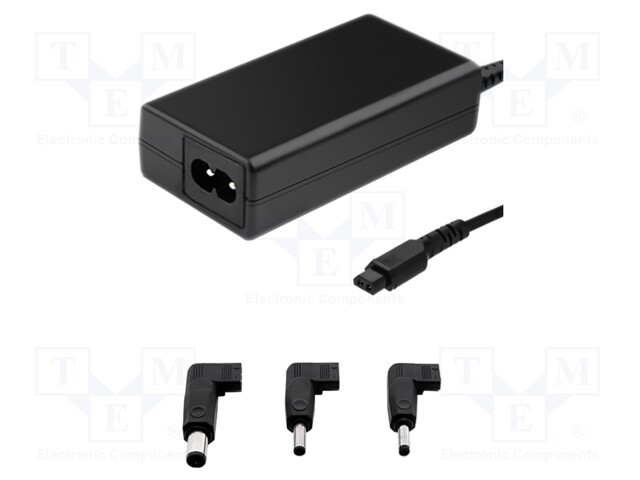 Power supply: switched-mode; 19.5VDC; 3.34A; 65W; for notebooks