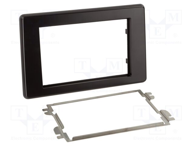 Radio frame; Nissan,Opel,Renault; 2 DIN; black