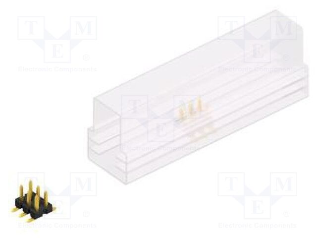 Connector: pin strips; pin header; male; PIN: 6; 2.54mm; SMT; 2x3