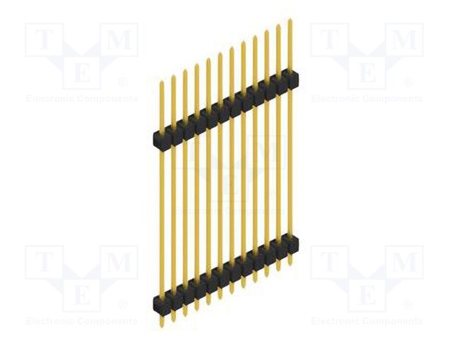 Connector: pin strips; pin header; male; PIN: 12; 2.54mm; THT; 1x12