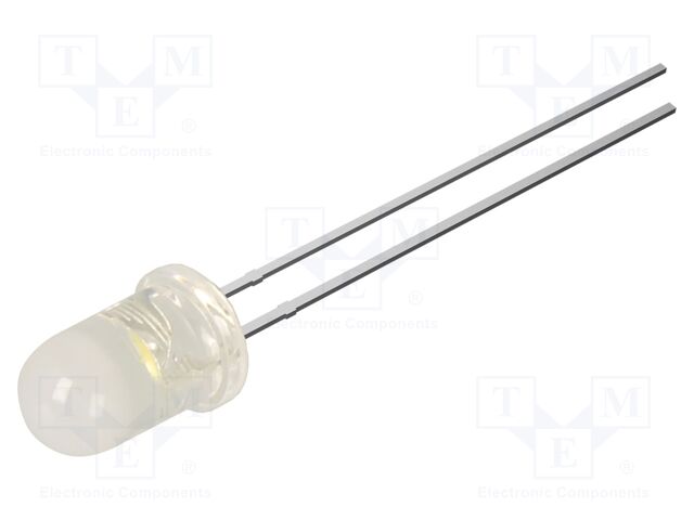 LED; white warm; 5mm; 4200mcd; 100°; Front: convex; 2.9VDC; round
