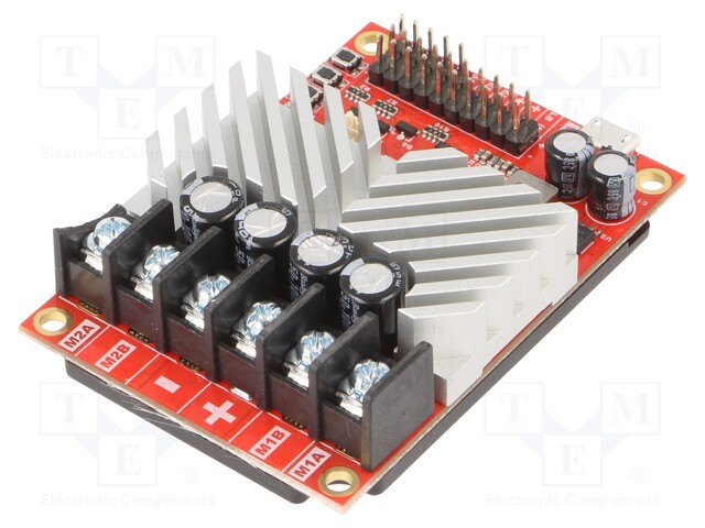 DC-motor driver; PWM,RC,TTL,micro-USB; 30A; 6÷34V; Channels: 2
