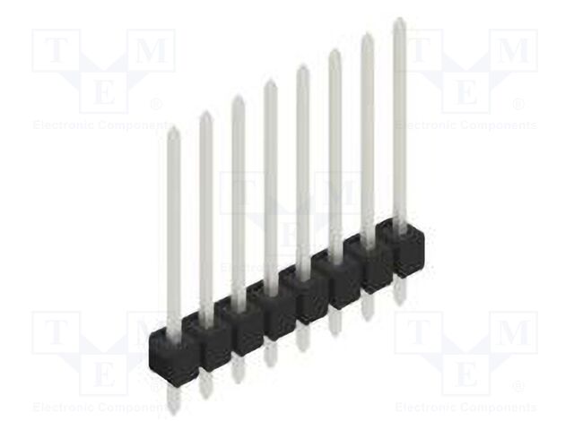 Connector: pin strips; pin header; male; PIN: 8; 2.54mm; THT; 1x8