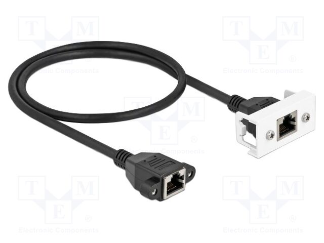 Easy 45; RJ45 socket,both sides; on panel,in housing,push-in