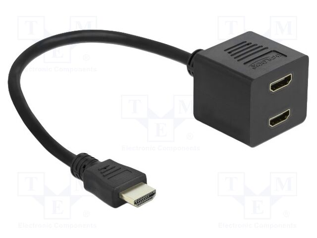 Splitter; HDMI socket x2,HDMI plug; High Speed + Ethernet