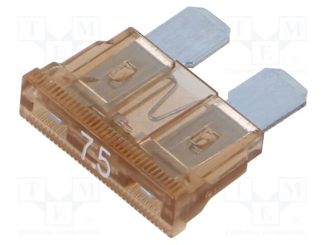 Fuse: fuse; 7.5A; 32VDC; automotive; 19.09mm; 19.09x5.12x18.87mm