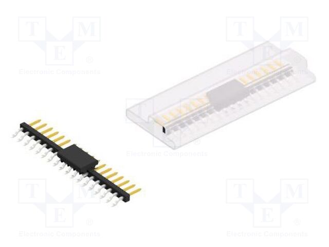 Connector: pin strips; pin header; male; PIN: 18; 2mm; SMT; 1x18