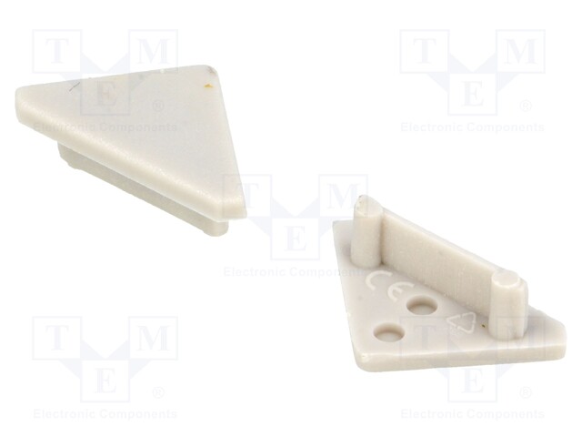Cap for LED profiles; grey; ABS; Application: CABI12