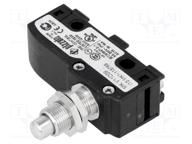 Microswitch SNAP ACTION; with pin; SPDT; 6A/250VAC; 5A/24VDC