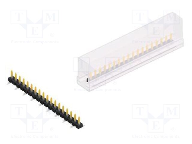 Connector: pin strips; pin header; male; PIN: 18; 2.54mm; SMT; 1x18