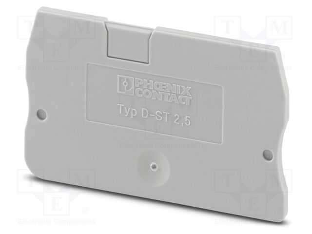 End piece; L: 29.1mm; W: 2.2mm; H: 48.6mm; Body: grey