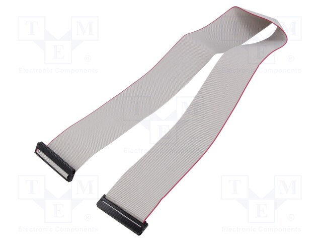Ribbon cable with IDC connectors; 50x28AWG; Cable ph: 1mm; 0.6m