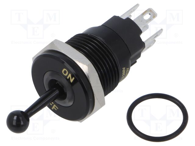 Switch: toggle; Pos: 2; SPDT; ON-ON; 5A/250VAC; -40÷85°C; IP67; brass