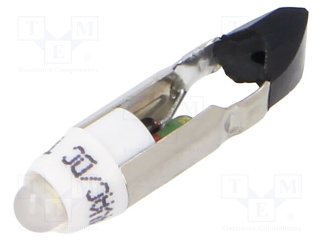 Indicator: LED; T5,5K; white; plastic; 24VAC; 24VDC; -20÷60°C; 3mm