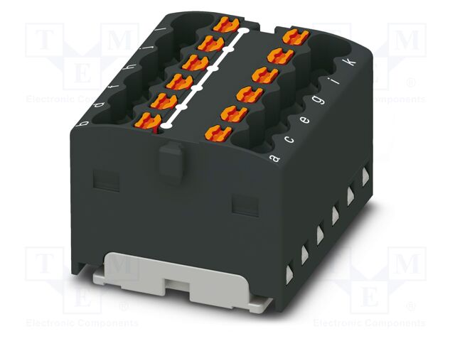 Splice terminal: rail; 17.5A; 450V; push-in; PA; L: 17.7mm; W: 24.9mm