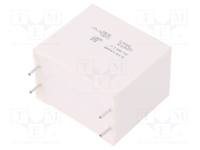 Capacitor: polypropylene; DC-Link; 50uF; ESR: 2.8mΩ; C4AQ; THT; ±10%