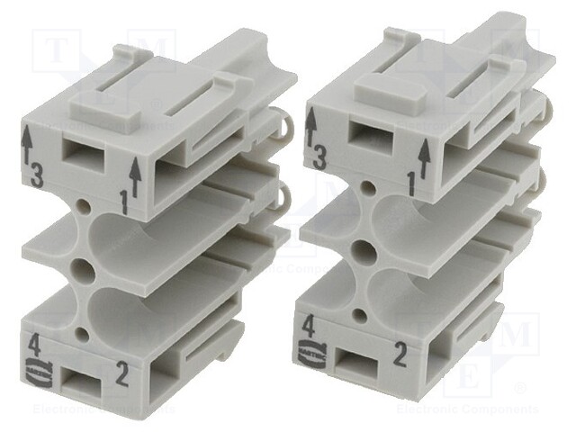 Connector: HAN; module; female; Han Modular SC; UL94V-0; Modules: 1