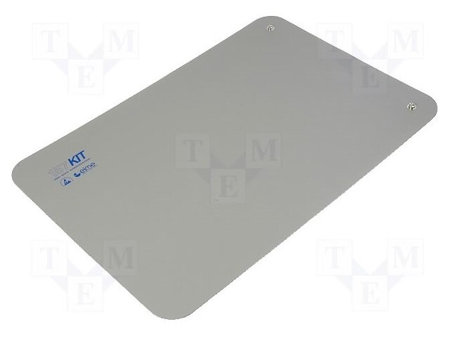 Bench mat; ESD; L: 600mm; W: 400mm; D: 2mm; grey; Rsurf: 5÷500MΩ; 440°C