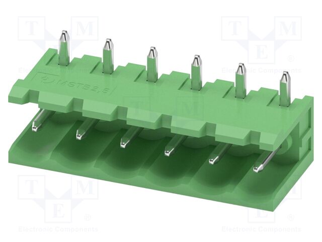 PCB headers, nominal cross section: 2.5 mm2, color: green, n