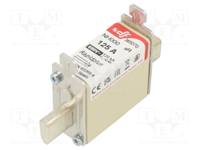 Fuse: fuse; aR; 125A; 690VAC; 440VDC; silver; NH000
