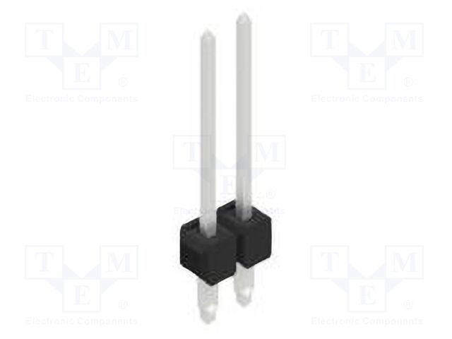 Connector: pin strips; pin header; male; PIN: 2; 2.54mm; THT; 1x2