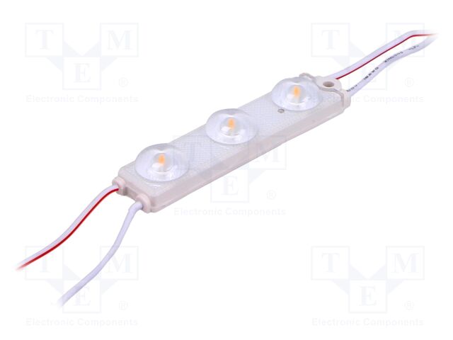 LED; white warm; 3000K; 174lm; 175°; No.of diodes: 3; 11x16x74.1mm