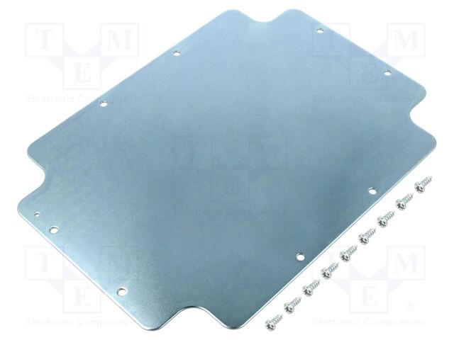 Mounting plate; steel; W: 170mm; L: 230mm; Thk: 1.5mm; Plating: zinc