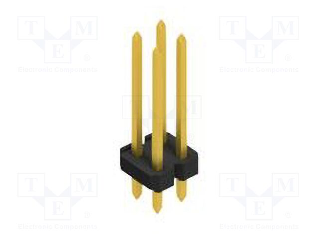 Connector: pin strips; pin header; male; PIN: 4; 2.54mm; THT; 2x2