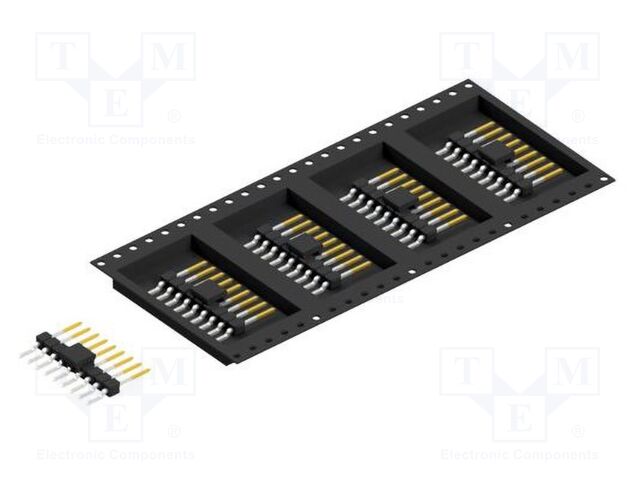 Connector: pin strips; pin header; male; PIN: 9; 2.54mm; SMT; 1x9
