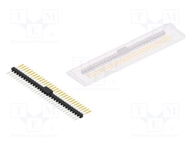 Connector: pin strips; pin header; male; PIN: 30; 2.54mm; SMT; 1x30