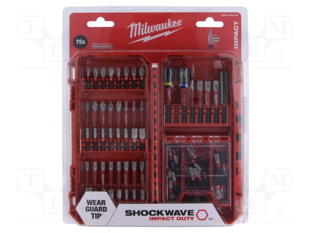 Kit: screwdriver bits; impact; 15pcs.