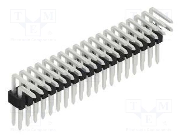 Connector: pin strips; pin header; male; PIN: 38; 1.27mm; THT; 2x19